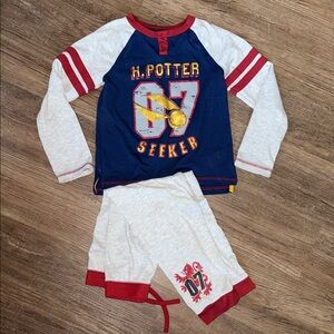 Kids Harry Potter Seeker Pajama Set - Navy and Gray